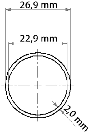 Masse Edelstahlrohre 26,9 / 2,0 mm