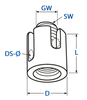 Bemassung Edelstahl Kreuzklemme 3 mm - V4A