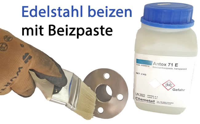 Edelstahl beizen mit Beizpaste