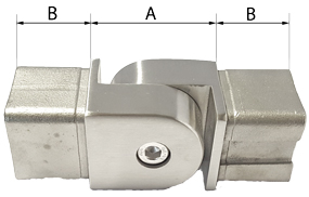 Gelenkverbinder mit Bemassung