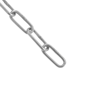 Edelstahlkette langgliedrig mit 2 mm Durchmesser - Ähnlich DIN 5685