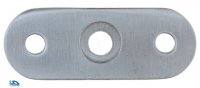 flache Edelstahl Anschraubplatte für Vierkantrohr aus V2A