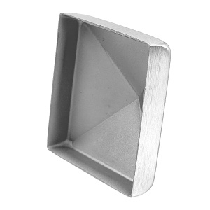 Pfostenkappe aus Edelstahl in der Größe 4 x 4 cm