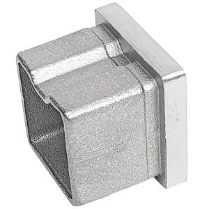 Seitenansicht Edelstahl Endkappe eckig 30x30x2,0 mm