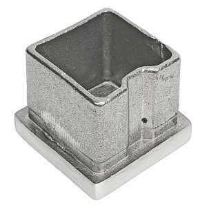 Unterseite Edelstahl Abdeckkappe 30x30 x 2,0 mm mit M8 Gewinde