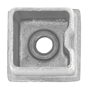 Edelstahl Abdeckkappe quadratisch mit M8 Innengewinde - 30 x 30 x 2 mm