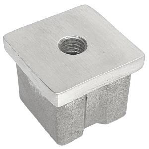 Abdeckkappe Edelstahl 30x30 x 2,0 mm mit M8 Gewinde