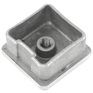 Unterseite der quadratischen Endkappe mit M8 in der Größe 40 x 40 mm
