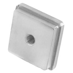 Abschlusskappe für Vierkantrohr 40 x 40 x 2,0 mm mit M8 Innengewinde - massiv