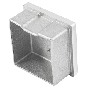 Abdeckkappe quadratisch 50/50/2,0 mm mit langem Sockel, V2A