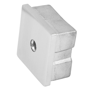 Edelstahl Abdeckkappe mit M8 Gewinde für 50 x 50 mm Rohre