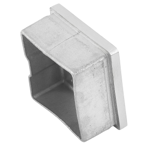 Abdeckkappe quadratisch 50/50/2,0 mm mit M8 und langem Sockel, V2A