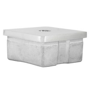 Abdeckkappe quadratisch 50/50/2,0 mm mit M8 und langem Sockel, V2A