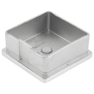 Unterseite der quadratischen Endkappe für 60 x 60 mm