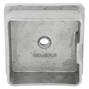 Edelstahl Endkappe für 60 x 60 mm Quadratrohre