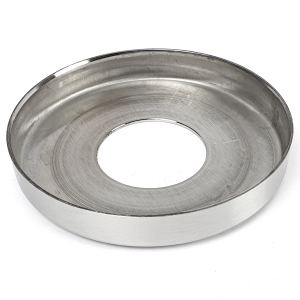 Rückseite Edelstahl Abdeckrosette 90 mm für Rohr 42 4 mm