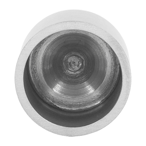 Innenseite der abgerundeten Edelstahl Abschlusshülse für 12 mm Stäbchen