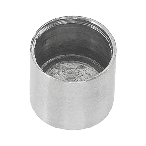 Unterseite der Edelstahl Abschlusshülse für 12 mm Rundmaterial