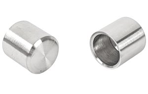 Edelstahl Abschlusshülse 12,2 mm - V2A - geschliffen