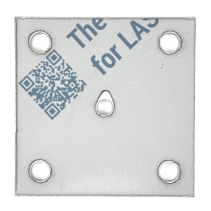 Rechteckige Edelstahl Ankerplatte mit den Maßen 120 x 120 x 6 mm