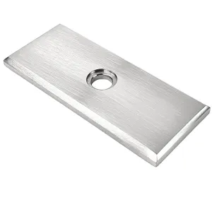 Ankerplatte Edelstahl rechteckig 80 x 33,8 mm