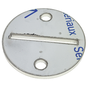 geschliffene Edelstahl Anschraub Platte mit Schlitz - 100x6 mm