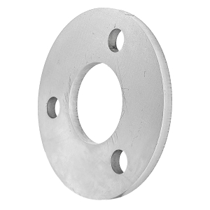 Edelstahl Anschraubplatte mit 3 Loch und für Rohr 42,4 mm