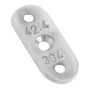 Rückseite der gewölbten Anschraubplatte mit 42,4 mm