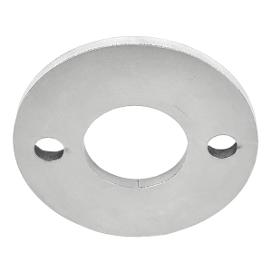 Anschraubplatte Edelstahl mit 2 Lochbefestigung und für 42,4mm Rohre