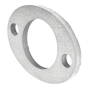 Ovale Edelstahl Anschraubplatte mit 2 Lochbefestigungen