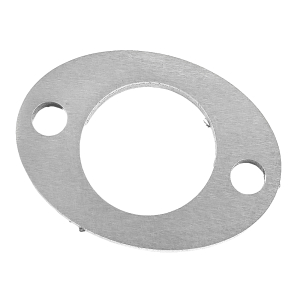 Anschraubplatte Edelstahl einseitig geschliffen für 42,4mm und mit 2 Loch