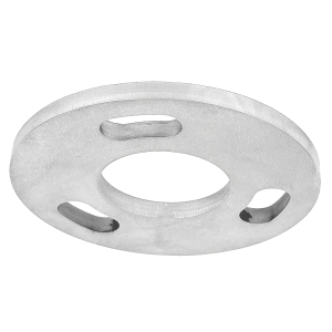 Verstellbare Edelstahl Anschraubplatte für ein Rohr mit dem Durchmesser 42,4 mm