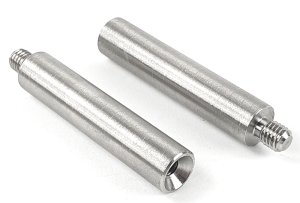 Edelstahl Aufsatzstift 14 mm mit M8 + M6 Gewinde