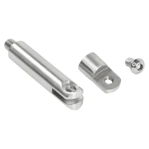 Einzelteile des 14 mm Aufsatzstift mit Gelenk - M8 und M6 Gewinde