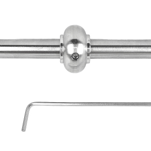 Fein poliertes Edelstahl Zierstück - fein gedreht