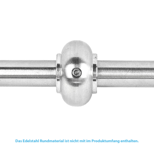 Aufschubteil für Rundmaterial 12 mm - Edelstahl V2A