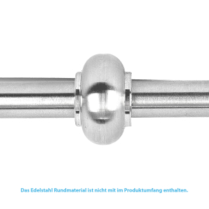 Zierelemente Edelstahl V2A mit Durchgangbohrung 12,2mm