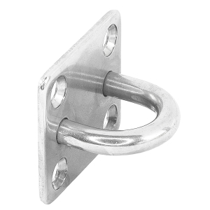 Edelstahl Decksplatte eckig mit der Bemaßung 40 x 35 mm