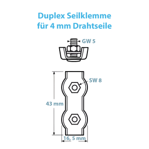 Datenblatt zur 4 mm Duplex Klemme