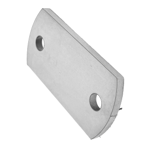 Edelstahl Ankerplatte aus V2A geschliffen mit 2 Loch