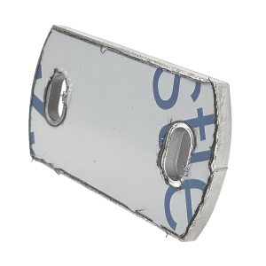 Ankerplatte aus Edelstahl mit zwei Langlöchern und der Größe 120 x 60 mm