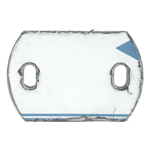 Ankerplatte geschliffen aus Edelstahl mit 2 Langloch