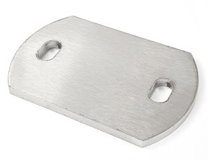 Edelstahl Ankerplatte 120 x 80 mm geschliffen