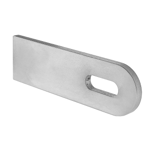 Edelstahl Anschweißlasche mit Langloch