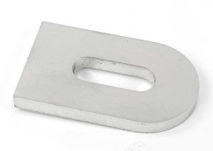 Edelstahl Anschweißlasche 50 x 30 mm mit Langloch