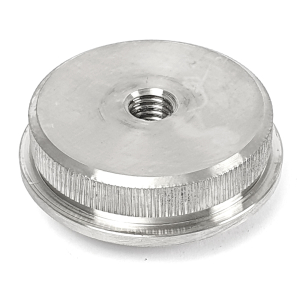 Unterseite Endkappe Edelstahl mit M8 Gewinde - 42 4 mm