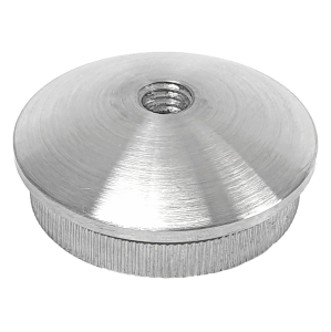 Edelstahl Endkappe mit M8 Gewinde für Rohr 42,4 x 2,0 mm - massiv