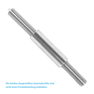 Rundmuffe M10 Edelstahl Montagebeispiel