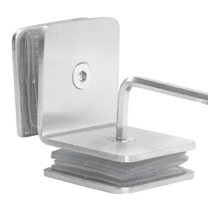 Eckverbinder für Glasscheiben aus Edelstahl