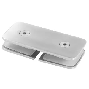 Edelstahl Glasverbinder gerade mit den Maßen 95 x 45 mm